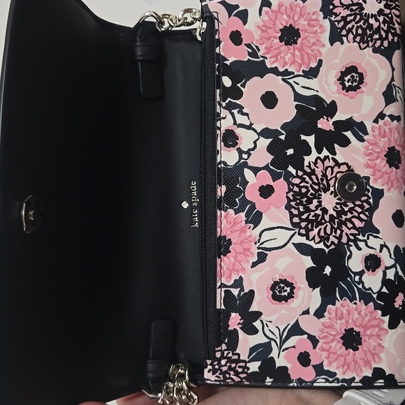 Kate Spade Dahlia pink and black floral crossbody - Picture 3 of 6